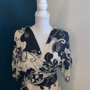 Classy black and white dress